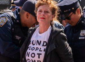 Susan Sarandon arrestada por protestar contra Netanyahu