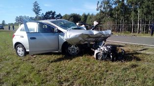 Murió el hombre que protagonizó un choque entre un auto y un camión en la ruta nacional 15