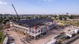 Juegos Odesur 2026: avanza el microestadio de barrio Centenario y ya ejecutaron el 45% de la obra