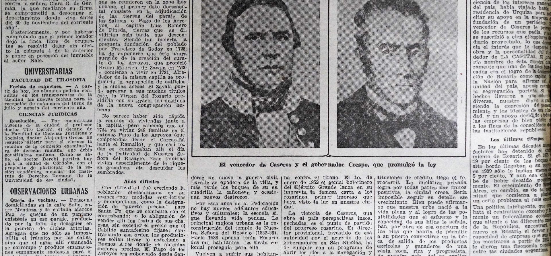 Rosario, la villa sin fundación que conmemora 170 años de haber sido reconocida como ciudad