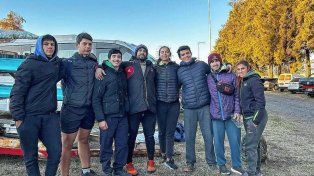 El equipo de Regatas de Santa Fe que compitió en la regata realizada en Villa Constitución.