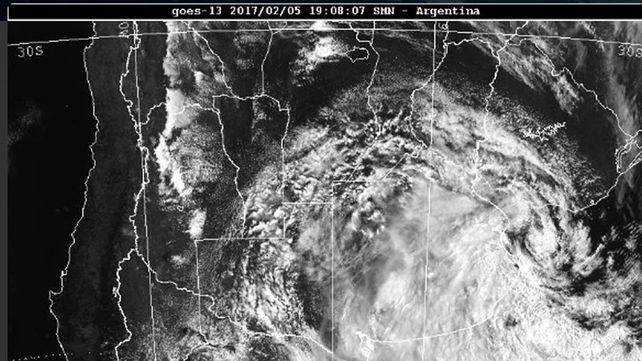 Entre Ríos bajo la influencia de un ciclón extratropical