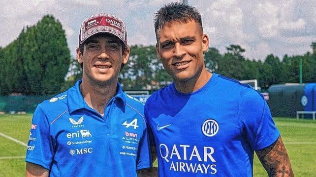 El piloto de Alpine tuvo su encuentro con el jugador de la Selección Argentina de fútbol.