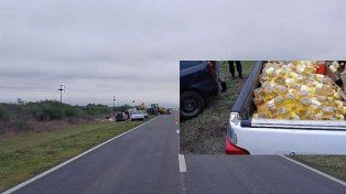 Camión volcó