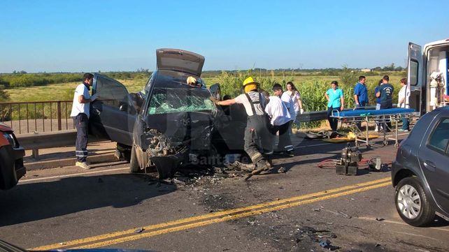 Un choque frontal entre dos autos dejó  una víctima fatal sobre la ruta 70