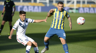 La tarde que se cortó la racha. Emiliano Vecchio fue el autor del gol del triunfo de Central ante Vélez en la Liga Profesional 2021.