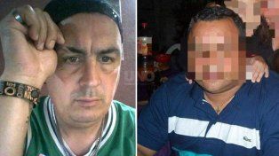 El policía asesinado en la puerta del cantobar, Rodrigo Medini y el jefe policial detenido por el hecho.