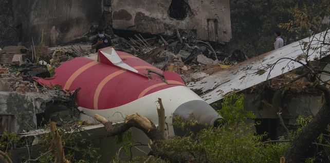 Un avión de Air India que se estrelló en la ciudad de Ahmedabad