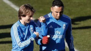 Keylor Navas regresó a Real Madrid este sábado para hacerse presente en la despedida de Luka Modric.