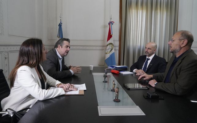 Brilloni y Corach recibieron en la sede local de la Gobernación a Cococcioni y Blotta