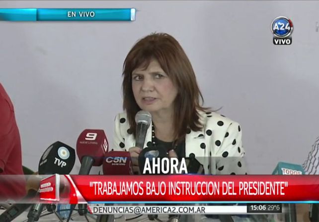 Bullrich aseguró que Macri está contento pero alerta por las detenciones