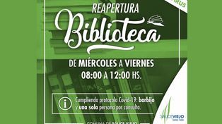 Nuevos horarios de la biblioteca comunal de Sauce Viejo