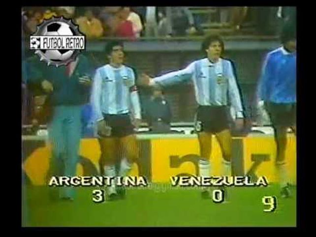 Imagen de TV. Miguel Angel Russo fue titular en las eliminatorias del 86.&nbsp;
