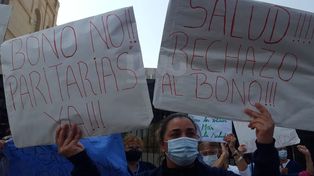 Trabajadores del Cullen se manifestaron en contra del bono para salud