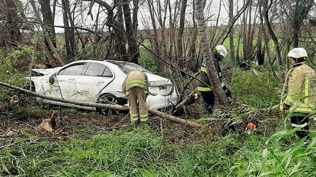 El despiste ocurrió en el kilómetro 158 de la autovía N°12. El conductor