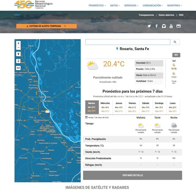 El tiempo en Rosario: mucha nubosidad pero el calor sigue sin aflojar