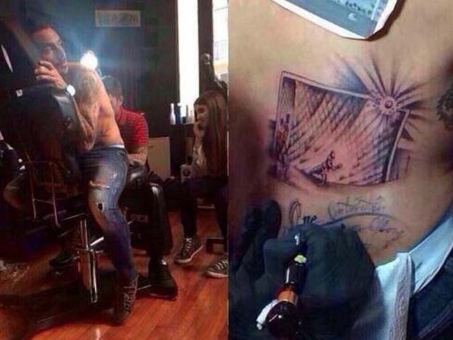 El insólito tatuaje del chileno Pinilla