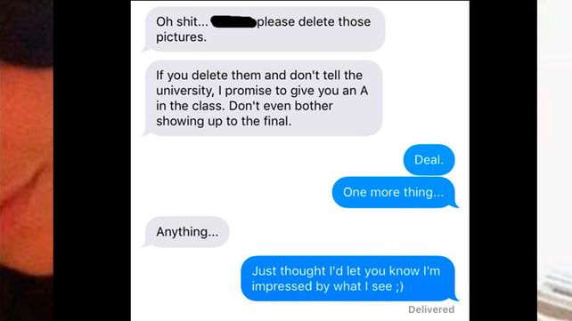 Una profesora le mandó por error fotos sensuales a su alumno y la sobornó