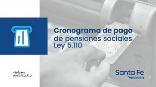 Cronograma pensiones sociales Santa Fe