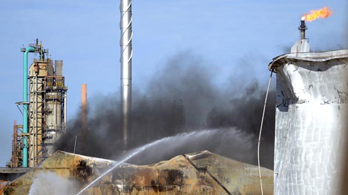 incendio de la ciudad de texas de la refinería de bp