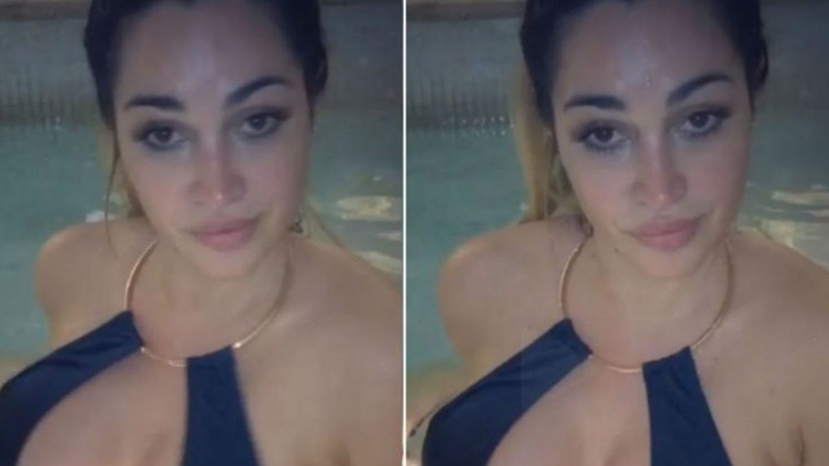 Sensual video en una piscina de Belén Francese