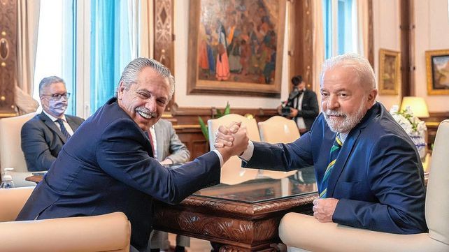 Alberto Fernández recibió a Lula en la Casa Rosada