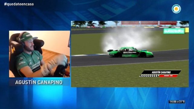 Coronavirus: Canapino ganó la carrera virtual