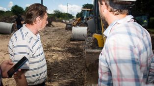 Trabajos. Las tareas en Miguel David se desarrollan entre Gobernador Faustino Parera y Salvador Caputo.