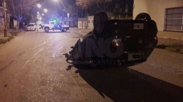 Espectacular vuelco dejó un herido leve