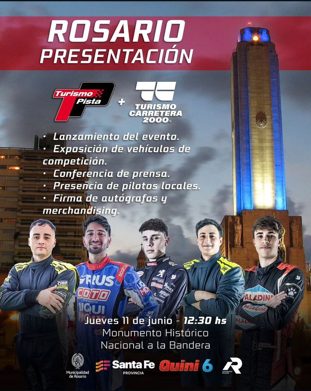 Ruido del bueno en el Fangio pero antes espectáculo en el Monumento a la Bandera