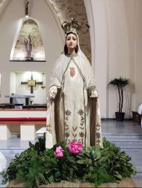 Donaron una imagen de la virgen que reemplazará a la que se cayó en la procesión de San Justo