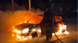 Un auto se incendió en la zona norte y trabajó una dotación de Bomberos Voluntarios