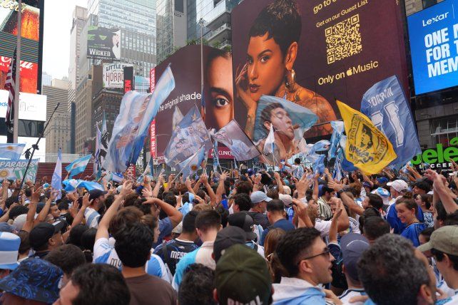 El banderazo argentino en Nueva York.