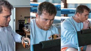 Canelo Álvarez incluyó a su rutina una costumbre bien argenta: tomar mate.