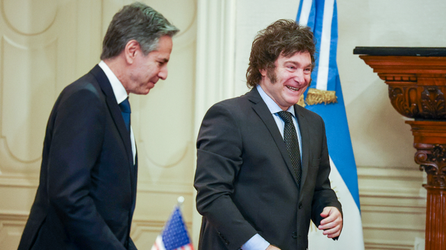 Antony Blinken y Javier Milei mantuvieron un encuentro que duró más de una hora.