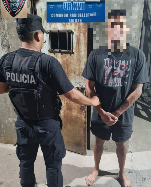 Roldán: amenazó a su pareja y le rompió con una piedra la luneta del auto