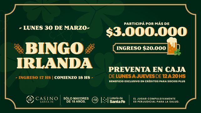Grandes premios en la nueva edición de Súper Bingo en Casino Santa Fe