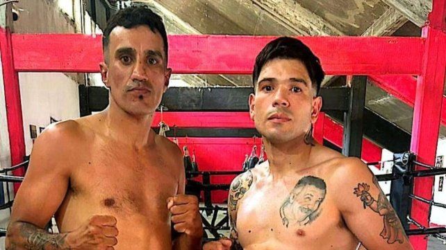 Dimas Garateguy y Damián Yapur tras el pesaje.