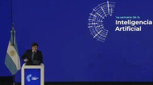 Javier Milei l marco de la apertura de la Semana de la Inteligencia Artificial.&nbsp;
