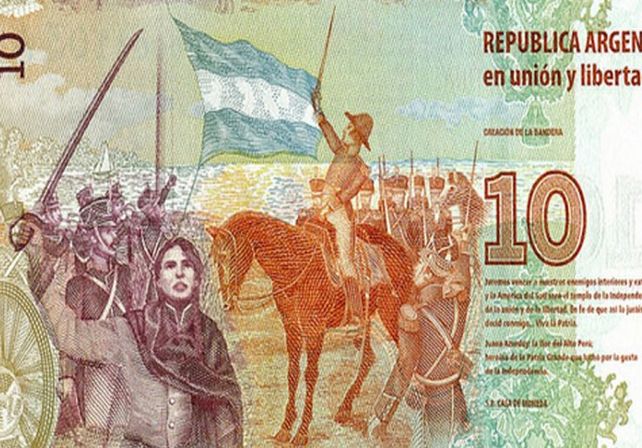 Sacaron la imagen del Monumento a la Bandera en el nuevo billete de diez pesos