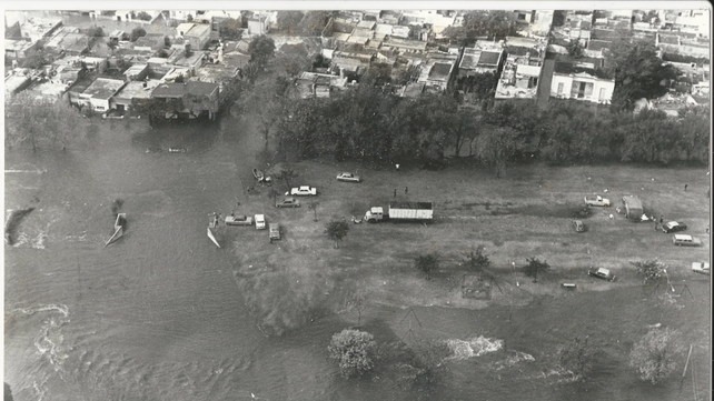 Una foto aérea de archivo de La Capital que muestra un sector del barrio