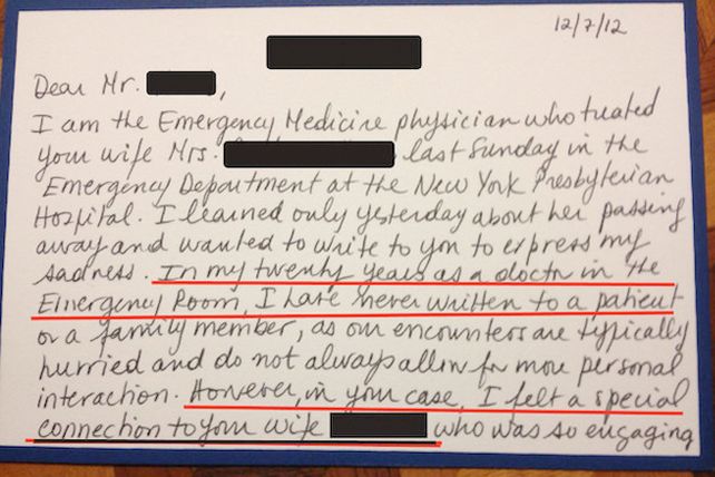 La carta de un médico tras la muerte de su paciente conmociona a Internet