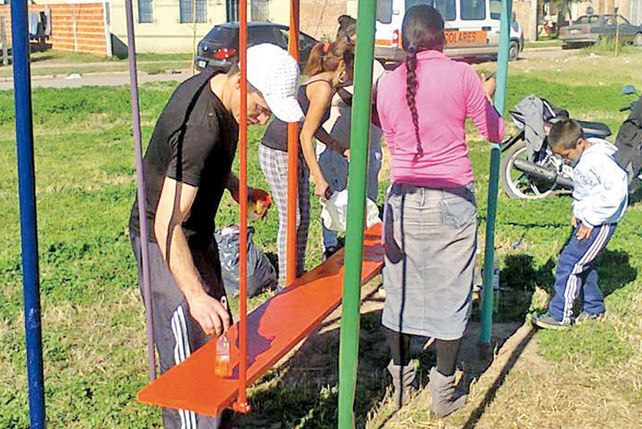 Favaloro. La unión dio como frutos la inauguración de un espacio del cual pueden disfrutar tanto los chicos como los