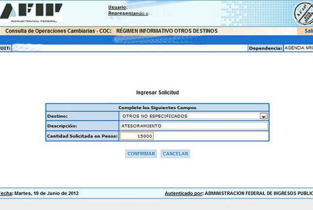 AFIP permite cambiar U$S sin fin específico
