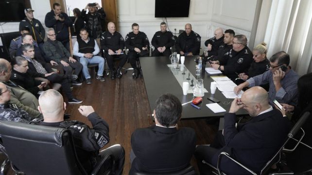 Operativo de seguridad. Las máximas autoridades policiales