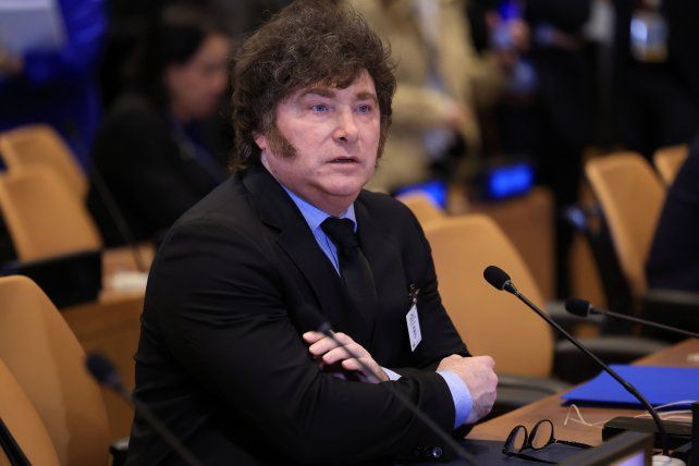 Milei pronunció su discurso este miércoles al mediodía.