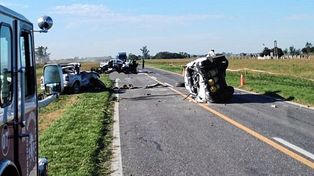 Tres muertos y cuatro heridos en un trágico choque múltiple en una ruta santafesina