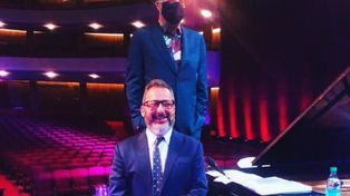 Fito Páez y Gerardo Rozín, en la foto que el músico rosarino publicó en su posteo de despedida al conductor de La peña de morfi.&nbsp;