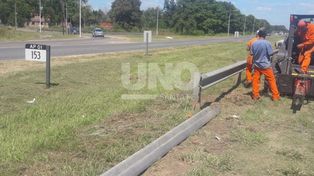 Colocan guardarrails en la autopista Santa Fe-Rosario para evitar cruces ilegales