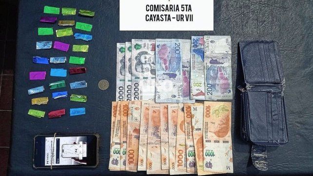 Los elementos secuestrados en el procedimiento en Cayastá